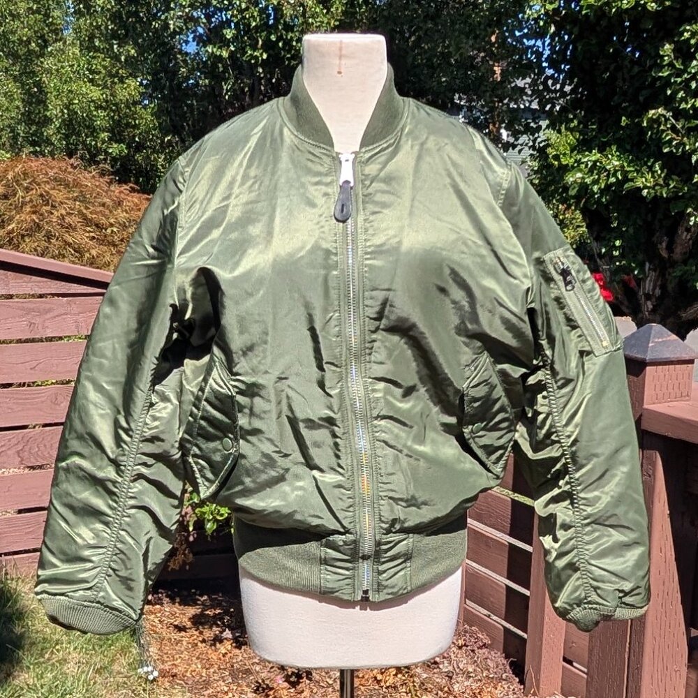 Alpha Industries Olive Green Bomber Jacket